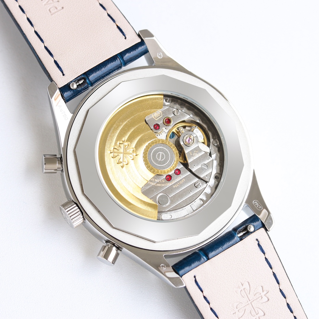 Blue Opaline Dial Chronograph Annual Calendar | 18K White Gold Modern Statement