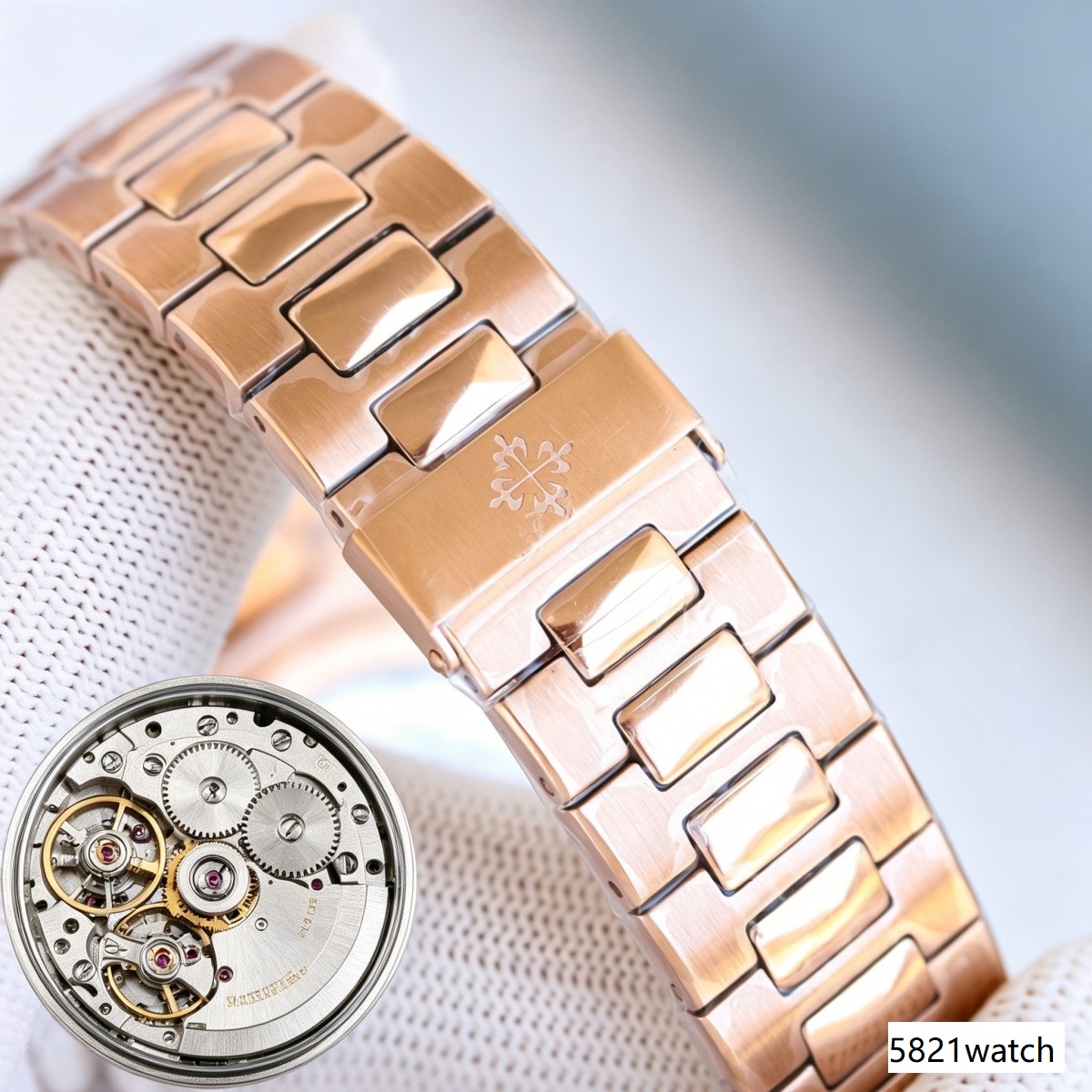 5711 Super Clone Rose Gold White Dial | Ice-Gold Aesthetic & Embossed Texture