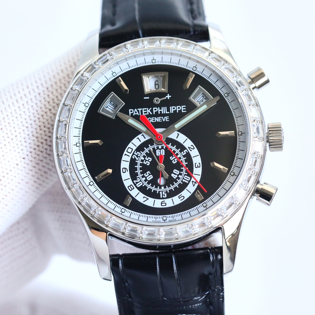 5960 Black Dial Super Clone | White Gold Diamond Bezel