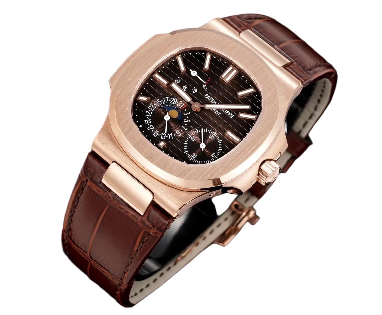Elegant Nautilus-Inspired 5712GR Super Clone Watch with Moon Phase