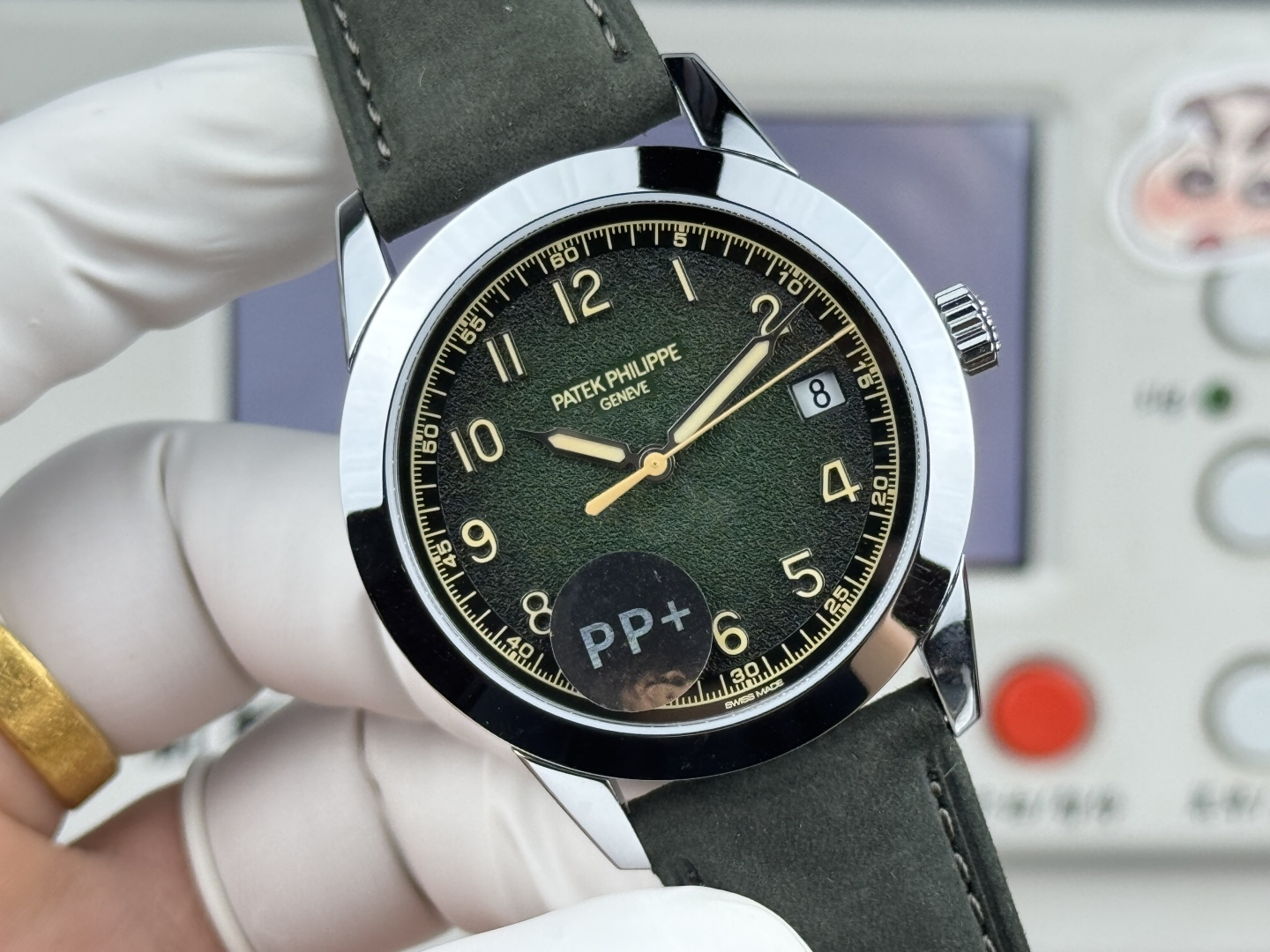 5226 Watch Super Clone 40mm Deep Green Textured Dial Dress Watch