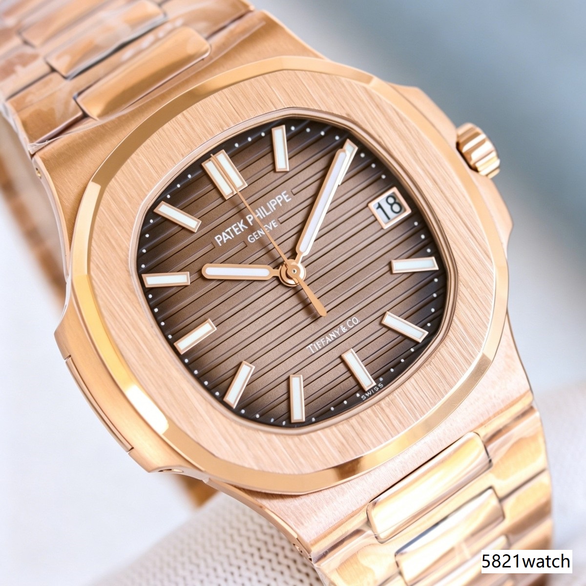 5711 Super Clone Rose Gold | Brown Dial Dual-Signed Edition
