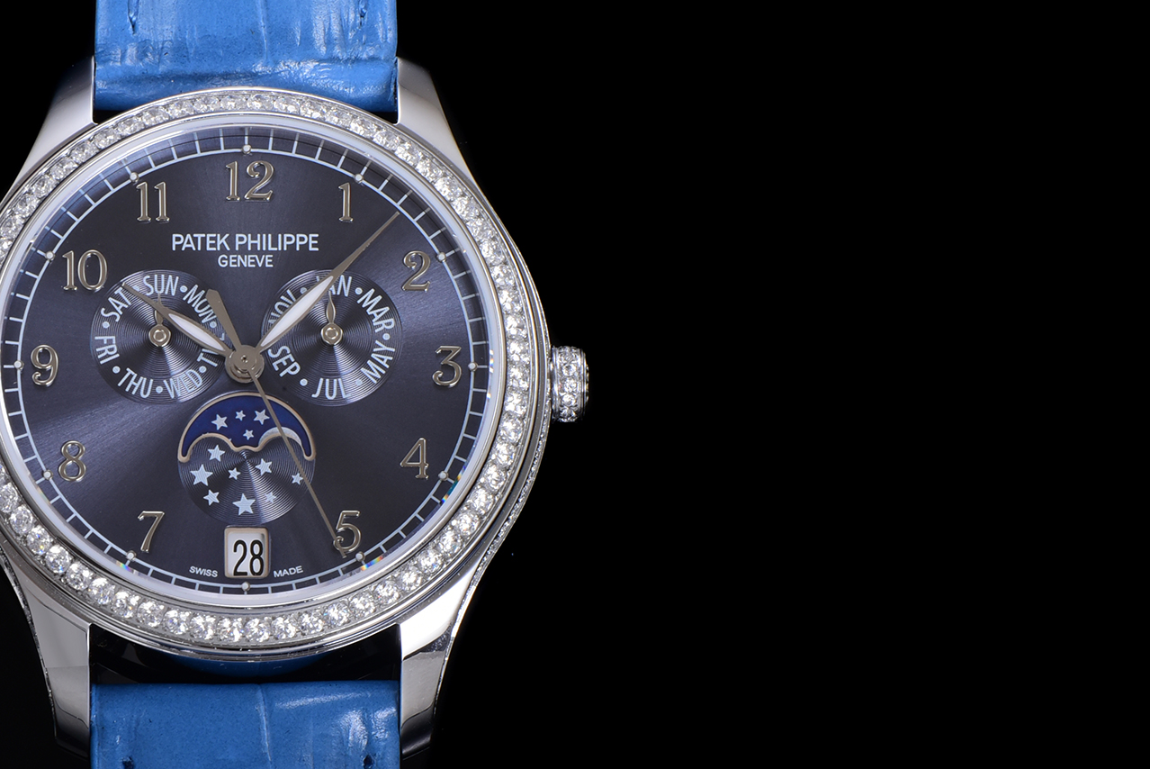 Patek Philippe 4947G 001 Super clone Sleek Black Dial Ladies Complication Watch