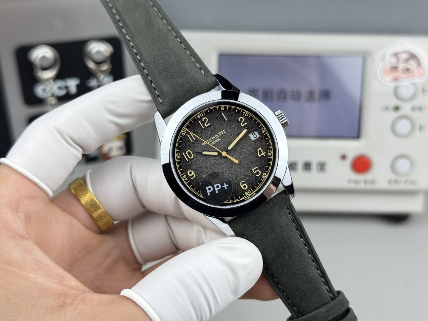 5226 Watch Super Clone: Forest Green Suede Strap Edition