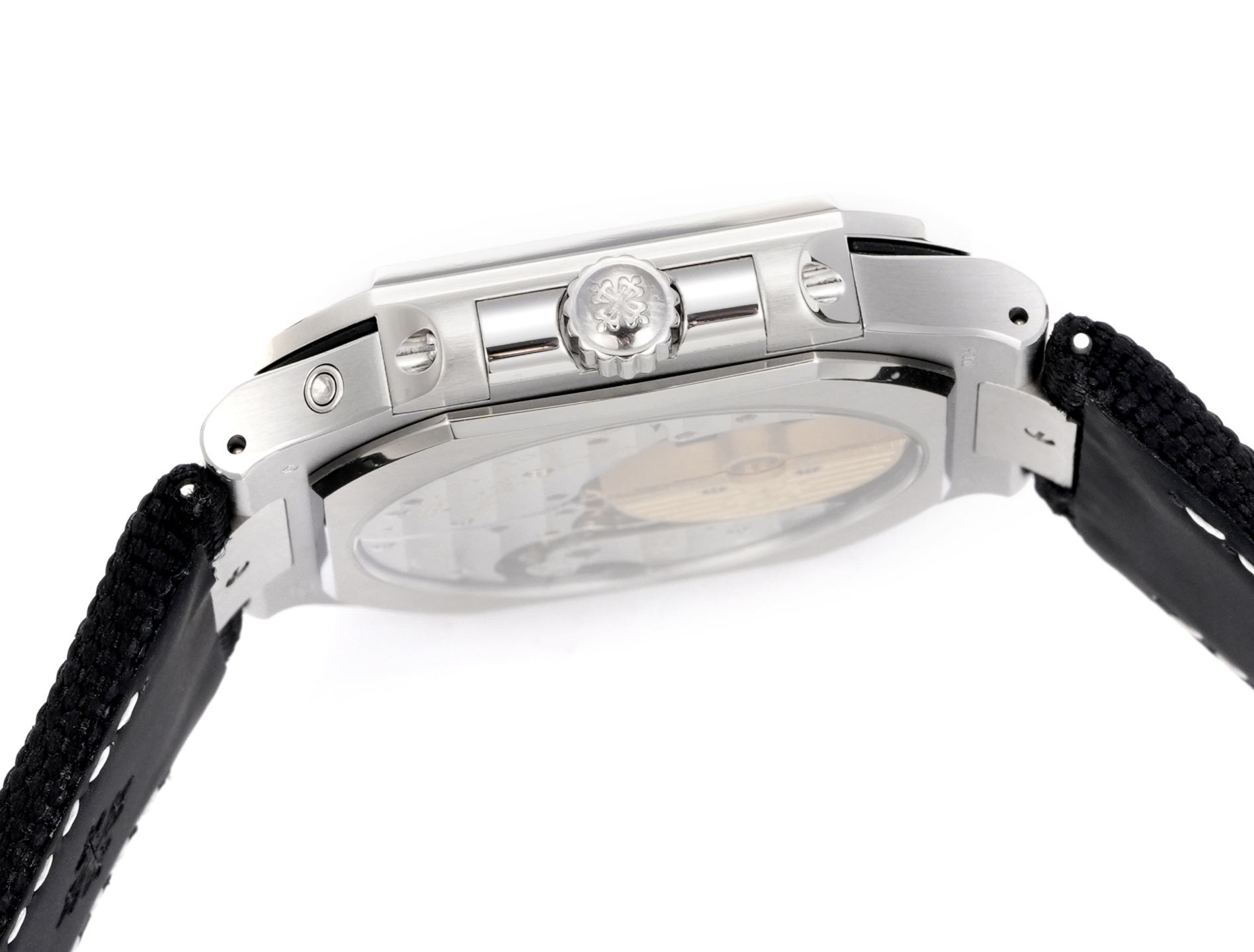 Square Nautilus-inspired 5822 Olive Green Sunburst Annual Calendar Denim Strap Super Clone