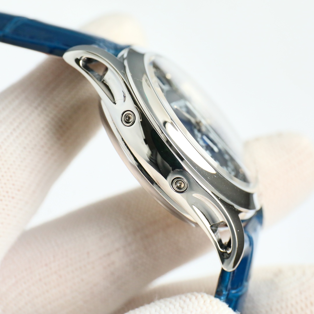 Blue Opaline Dial Annual Calendar Moon Phase | White Gold Luxury Watch