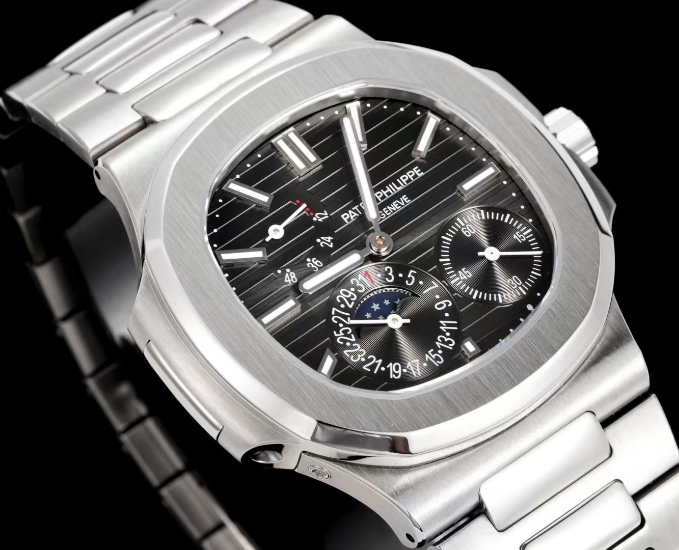 Super clone 5712 Watch – Black Dial Elegance