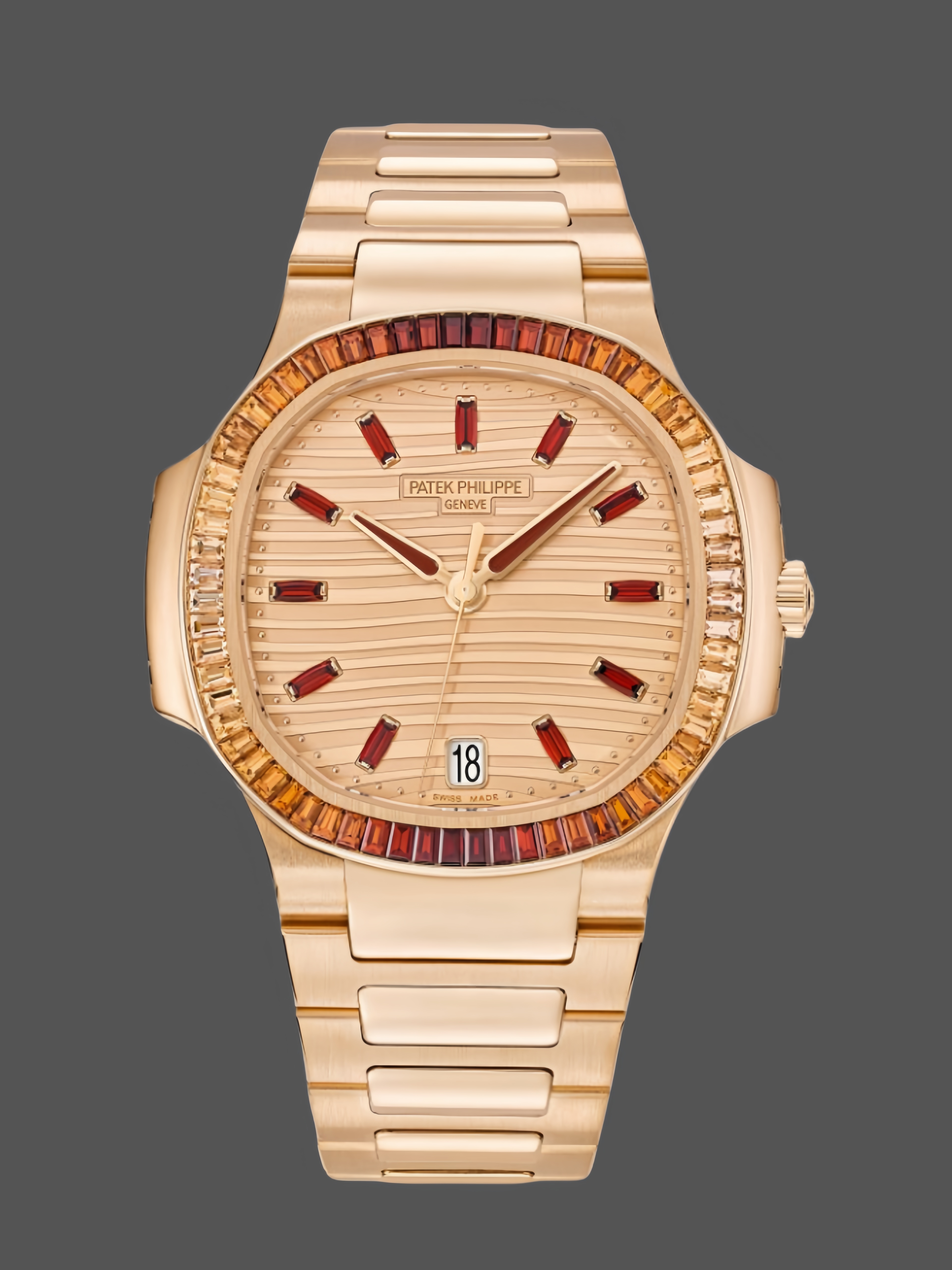Nautilus 7118 1300R 001 Super Clone Luxe Rose Gold Ladies Watch