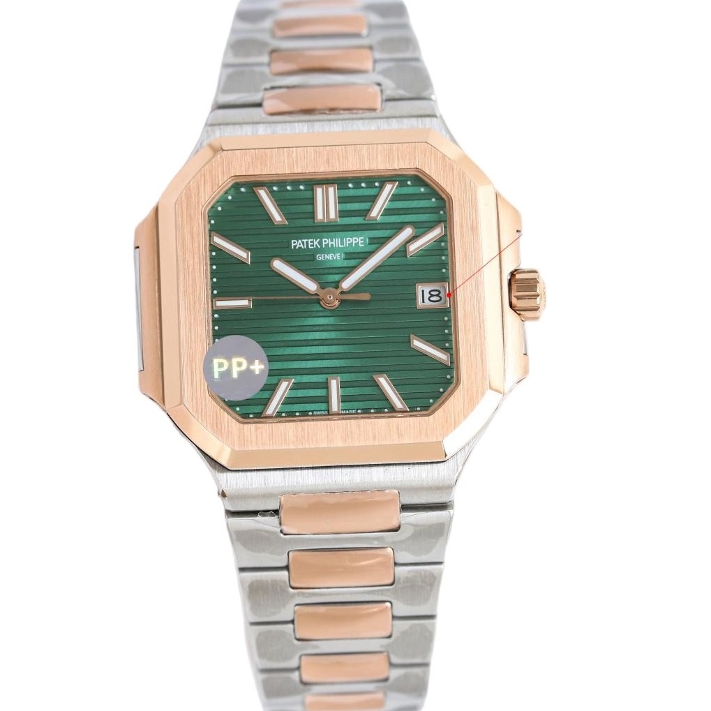 Square Nautilus-inspired 7128 Olive Sunburst Two-Tone Super Clone