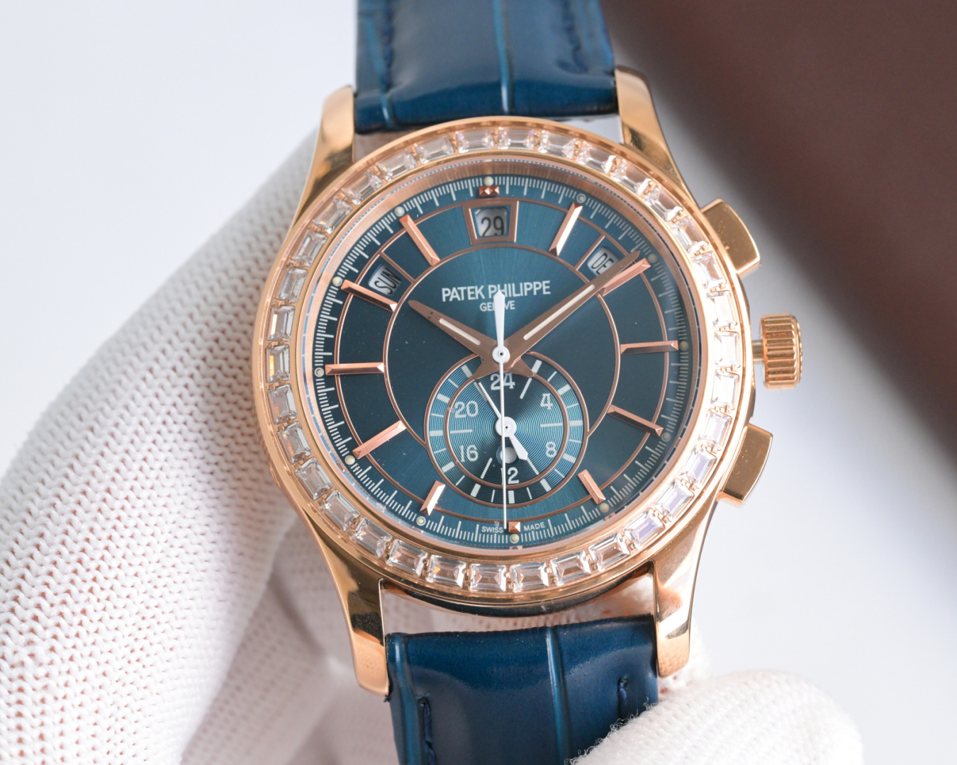 Luxury Super Clone 5905R-010 Rose Gold Blue Dial Watch