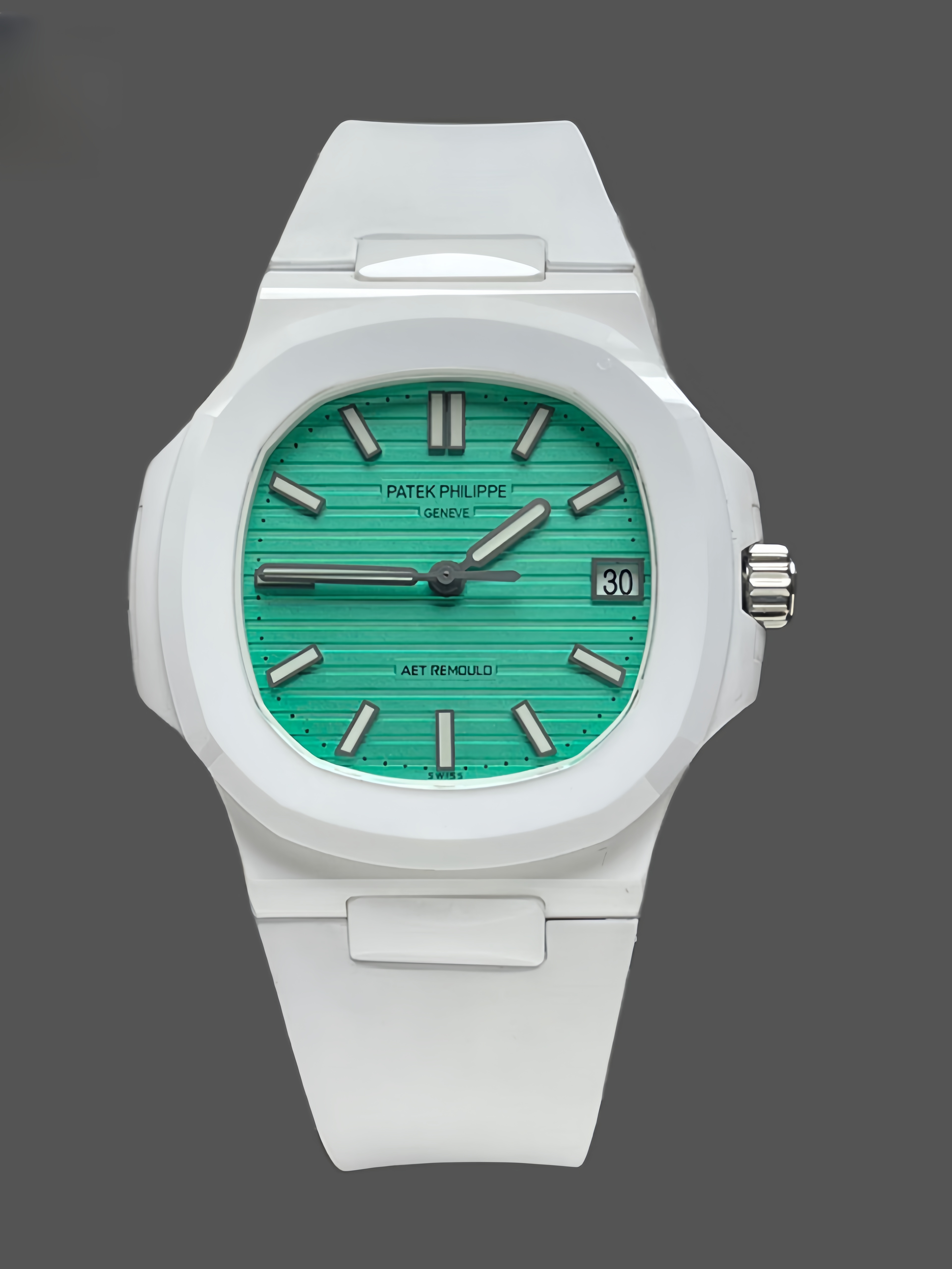 Nautilus 5711 40 Super Clone Green Case Pink Dial Unisex Watch