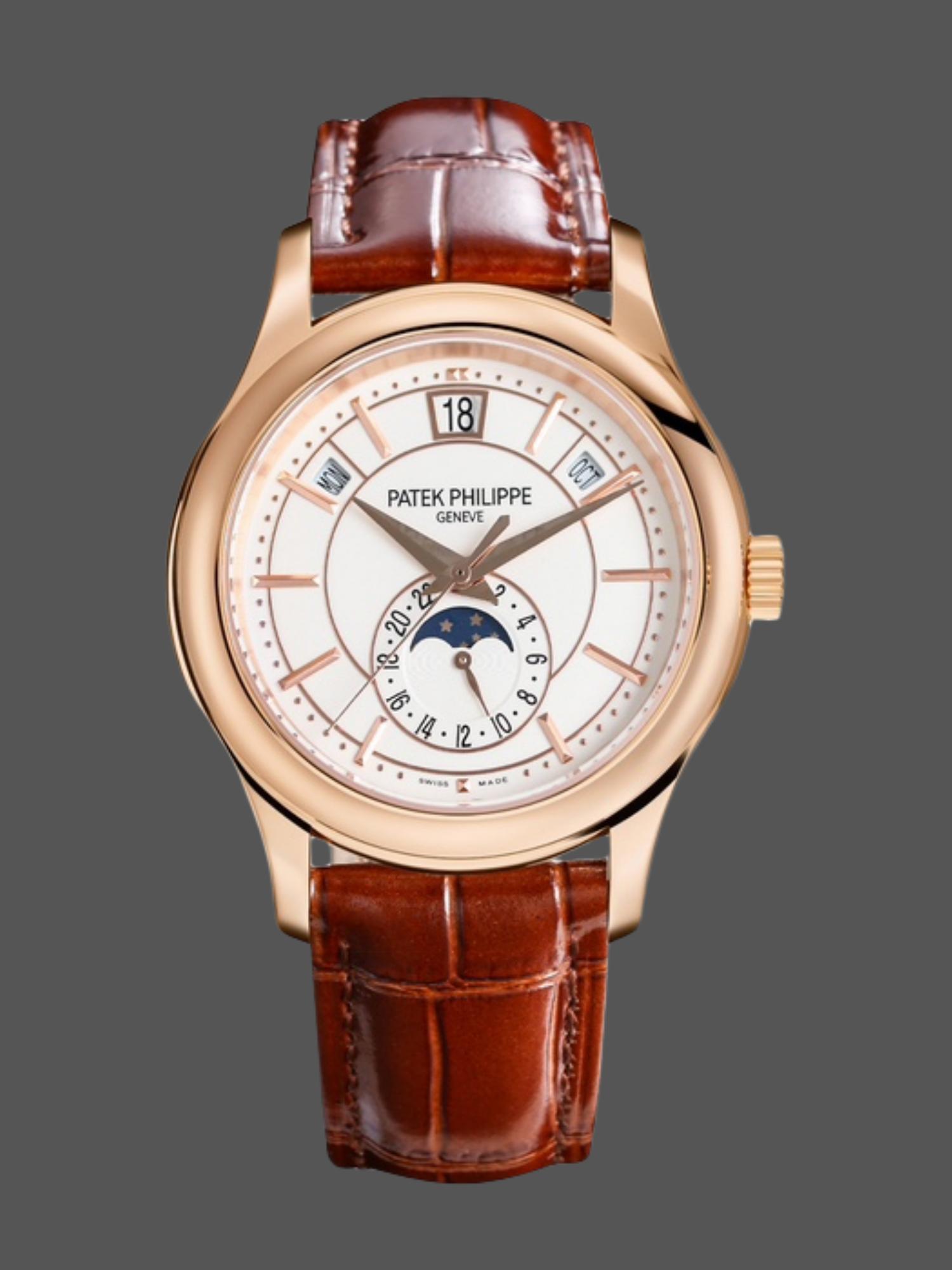 Luxury White Gold Complications Perpetual Calendar Timepiece for Gentlemen