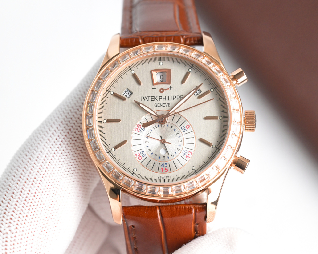 Luxury Super Clone 5961R-011 Silver Dial Rose Gold Watch