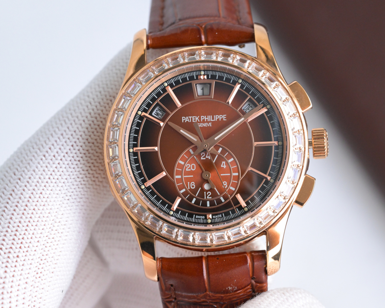 Luxury Super Clone 5905R-010 Rose Gold Brown Dial Watch