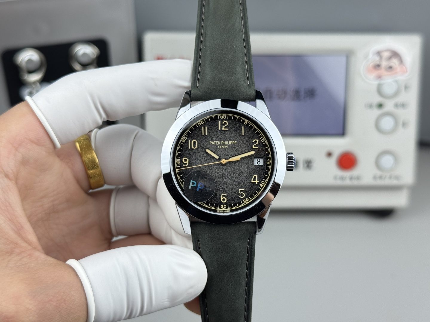 5226 Watch Super Clone: Forest Green Suede Strap Edition