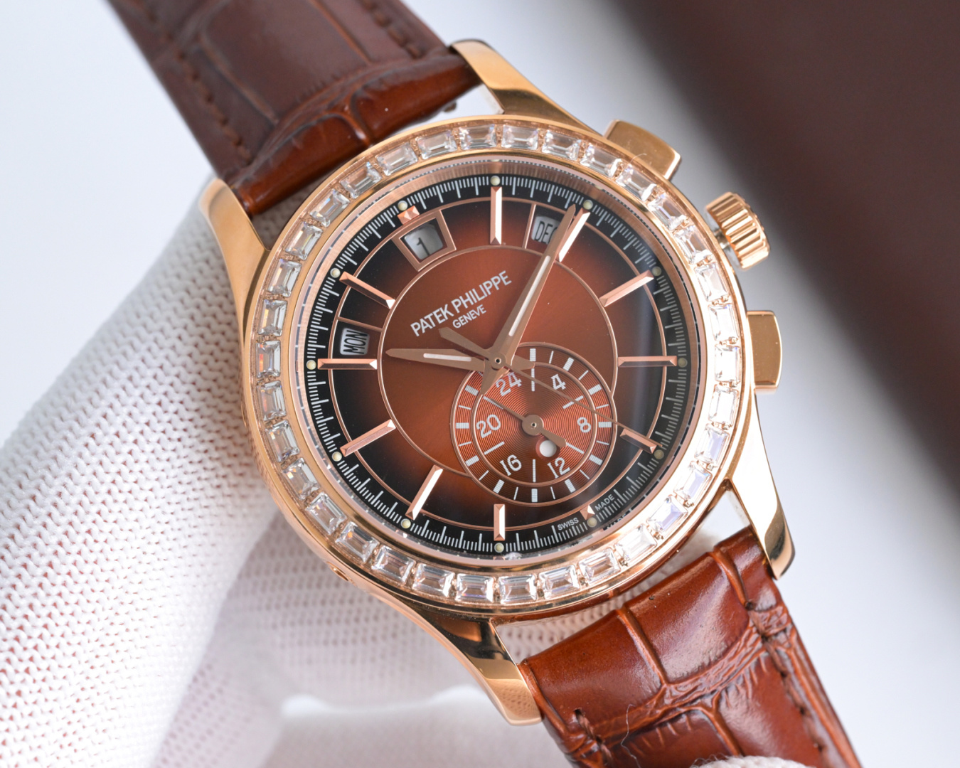 Luxury Super Clone 5905R-010 Rose Gold Brown Dial Watch