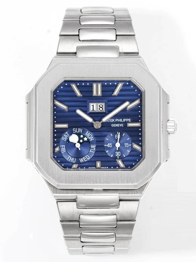Square Nautilus-inspired 5822 Navy Blue Sunburst Annual Calendar Super Clone