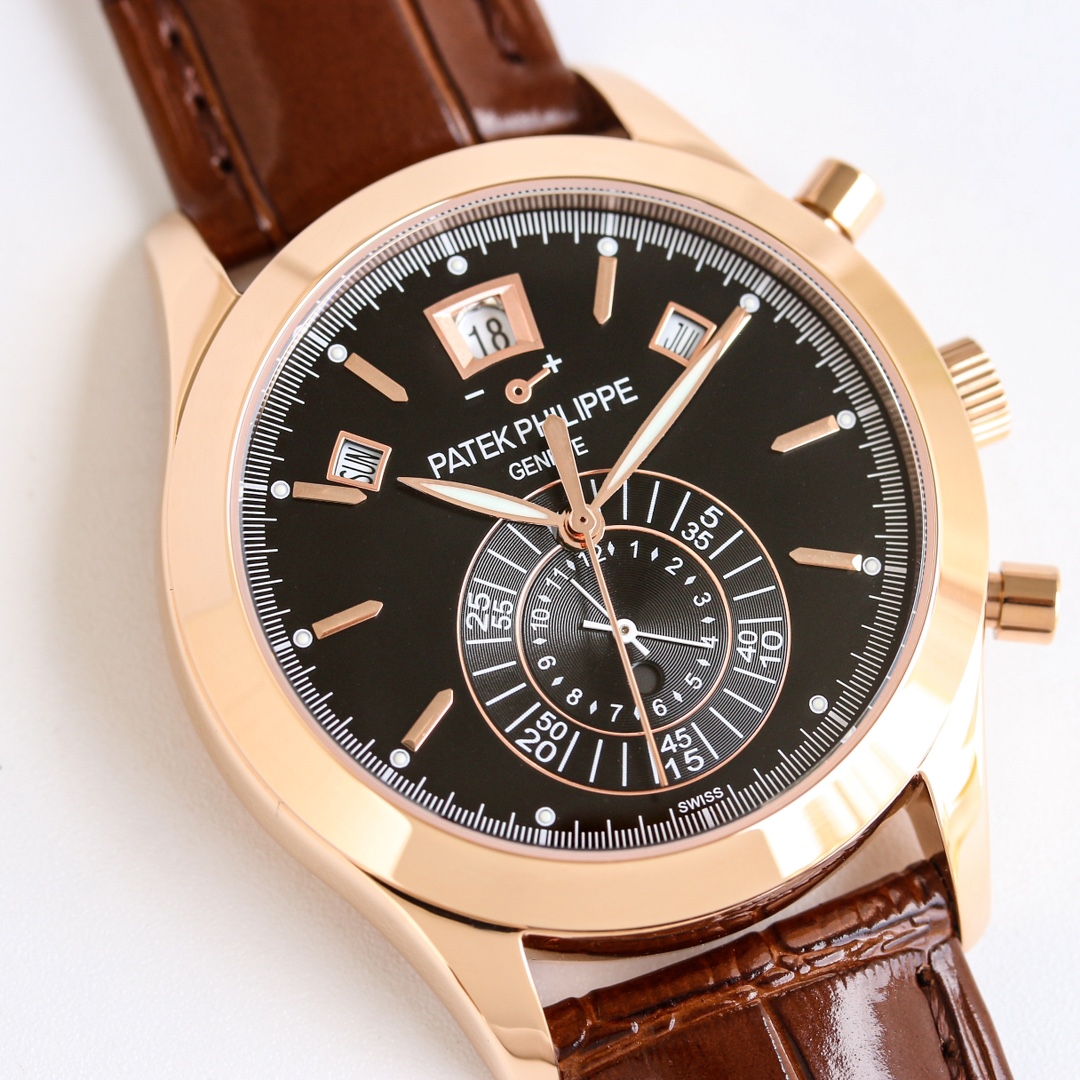 Black Dial Chronograph Annual Calendar | 18K Rose Gold Heritage Timepiece