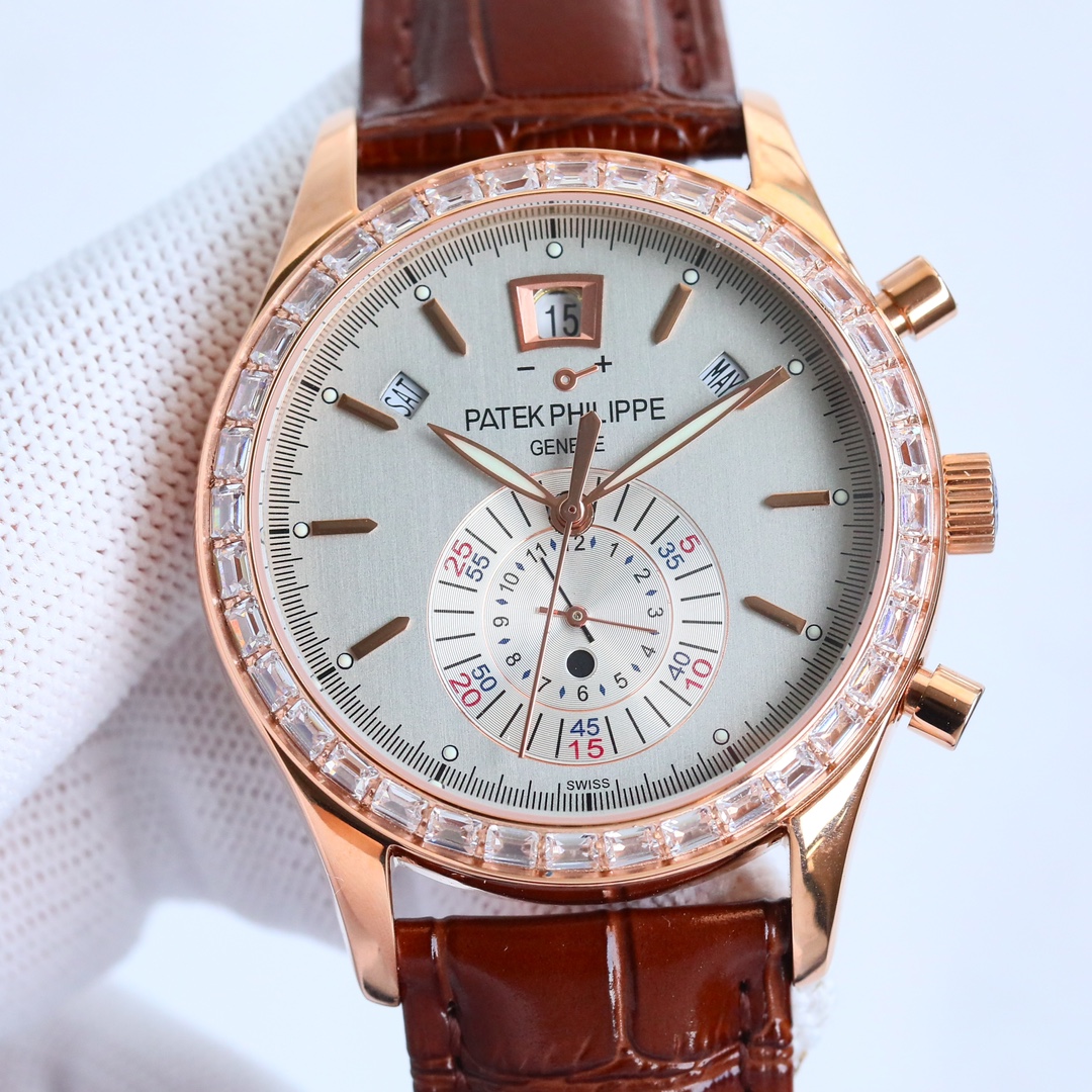 5960 Grey Dial Super Clone | Rose Gold Diamond Bezel