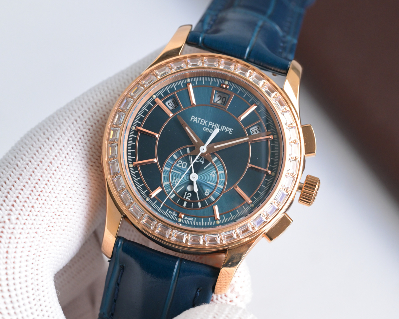 Luxury Super Clone 5905R-010 Rose Gold Blue Dial Watch