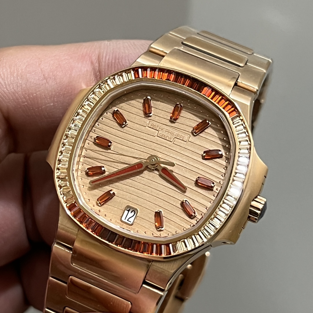 Nautilus 7118 1300R 001 Super Clone Luxe Rose Gold Ladies Watch