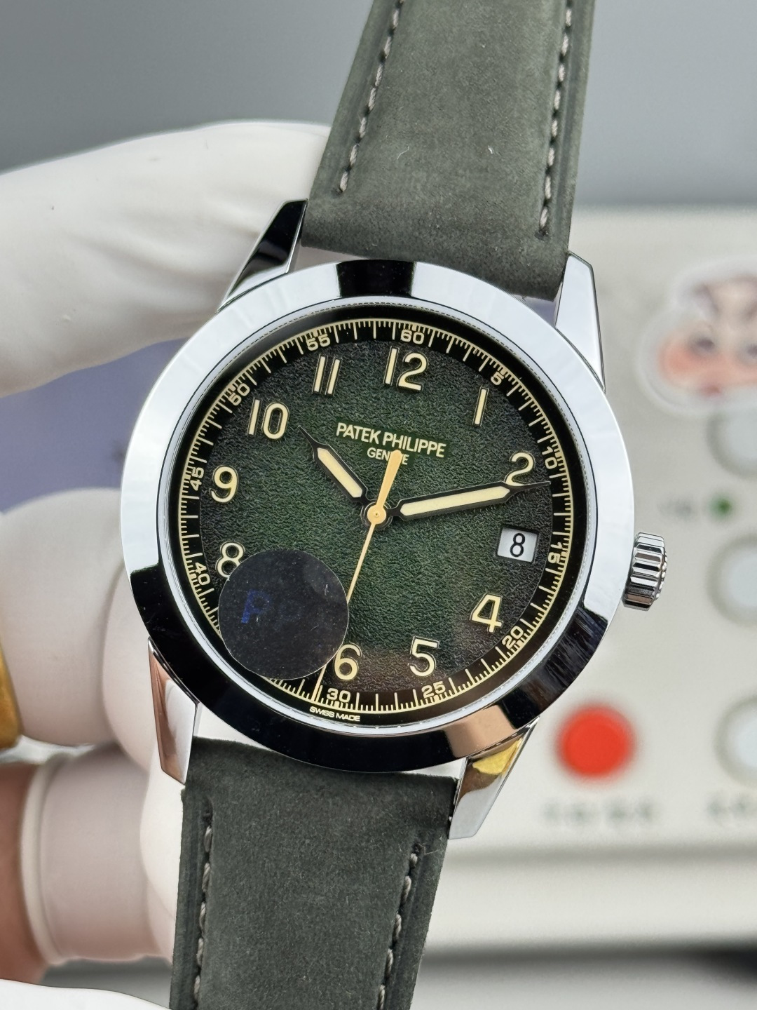 5226 Watch Super Clone 40mm Deep Green Textured Dial Dress Watch