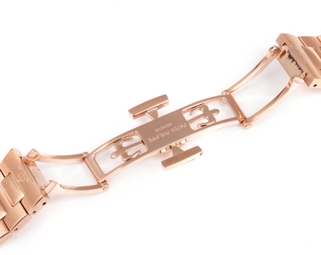 Square Nautilus-inspired 5822 Brown Rose Gold Annual Calendar Super Clone