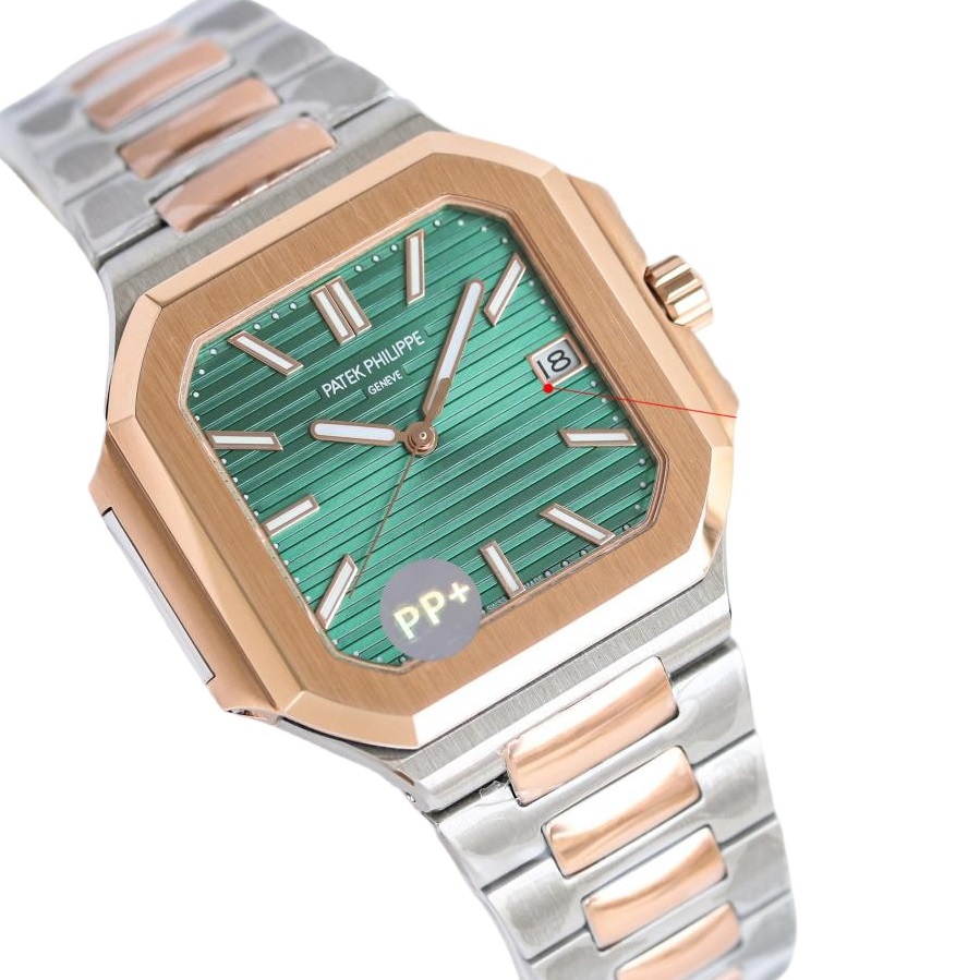 Square Nautilus-inspired 7128 Olive Sunburst Two-Tone Super Clone