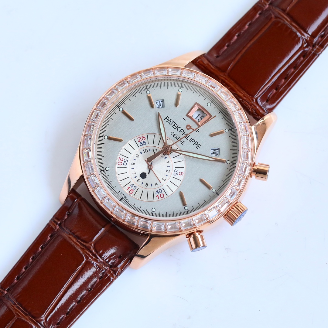 5960 Grey Dial Super Clone | Rose Gold Diamond Bezel