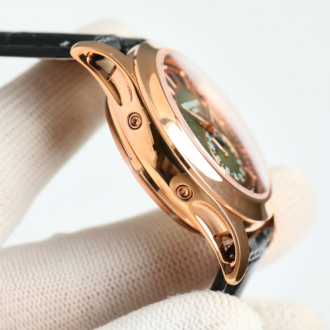 Green Opaline Dial Annual Calendar Moon Phase | Rose Gold Luxury Watch