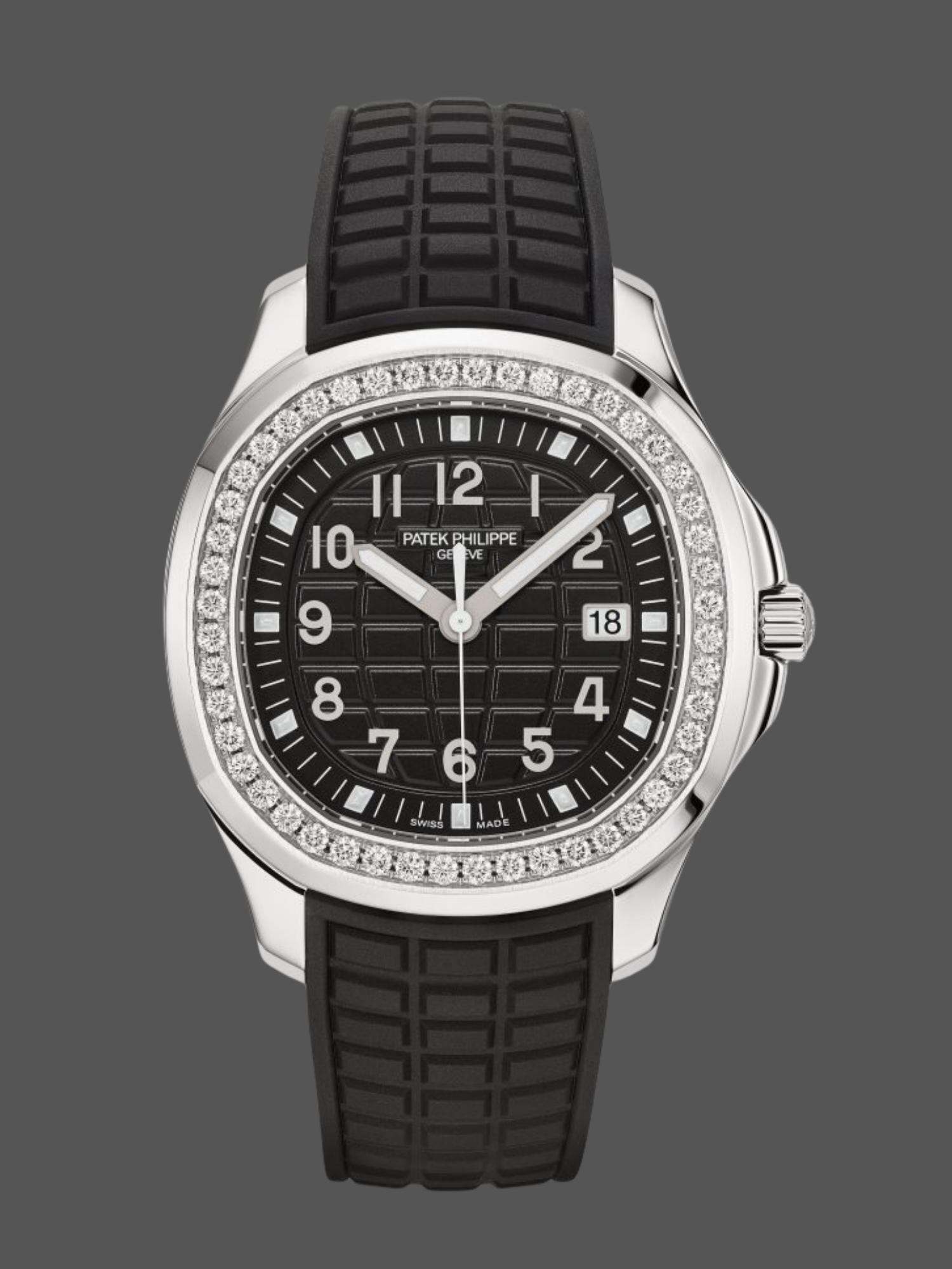 38.8MM Black Dial Diamond‑Bezel Stainless Steel Ladies Automatic Sports‑Luxury Watch