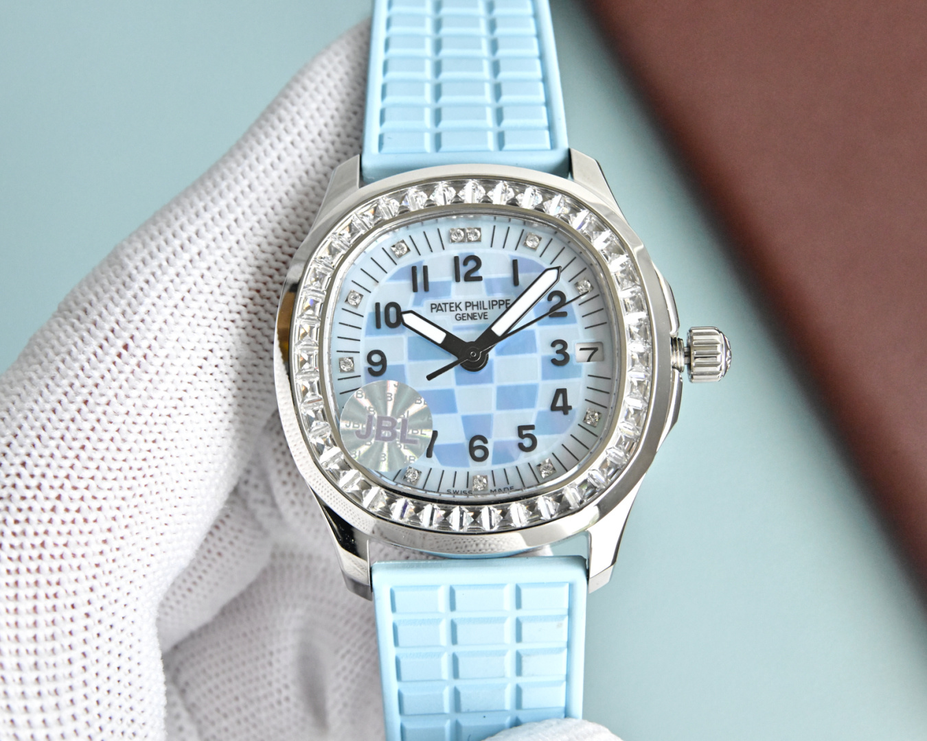 5067A Watch Super Clone 35.6mm Light Blue Textured Dial Sport Watch