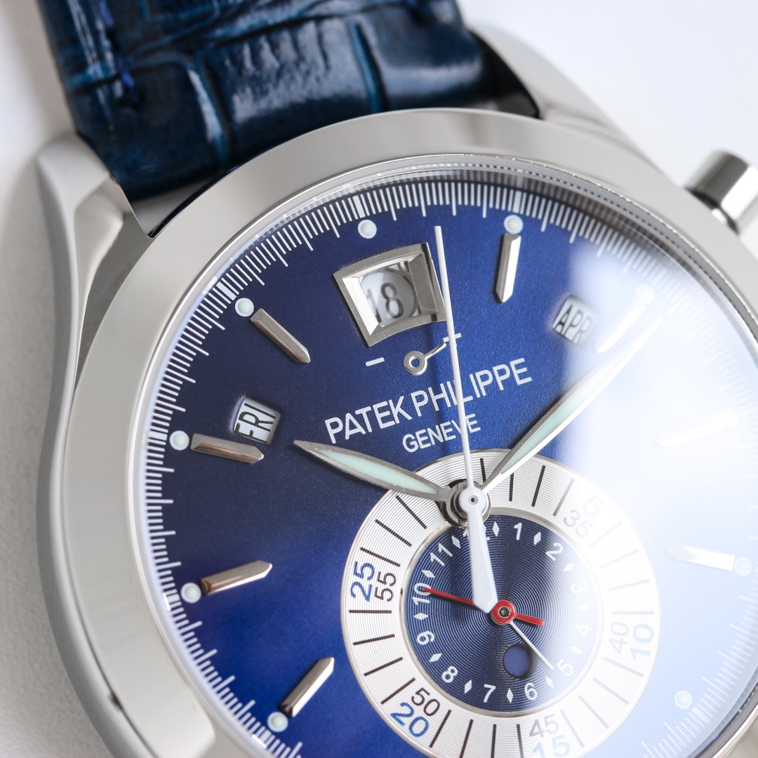 Blue Opaline Dial Chronograph Annual Calendar | 18K White Gold Modern Statement