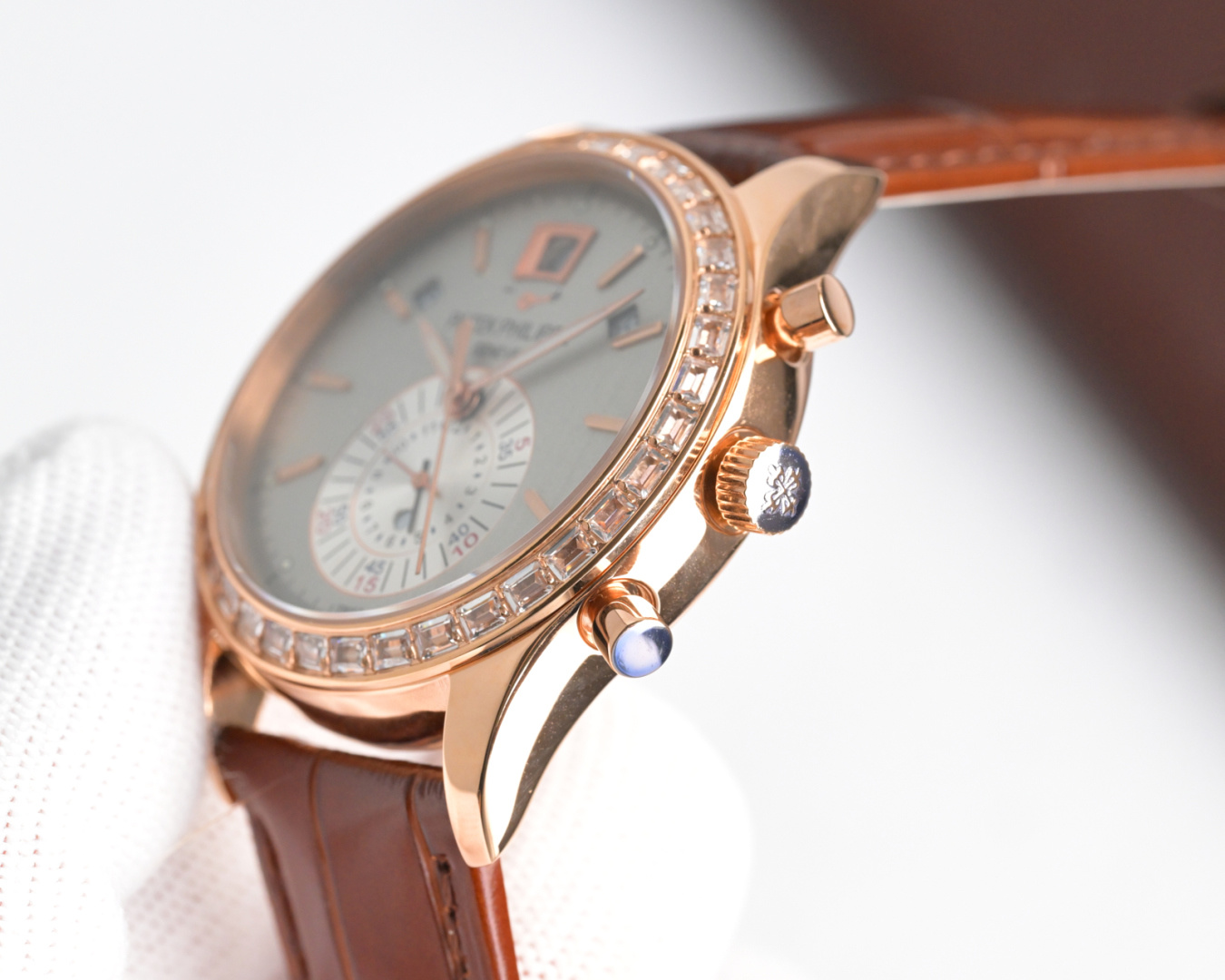 Luxury Super Clone 5961R-011 Silver Dial Rose Gold Watch