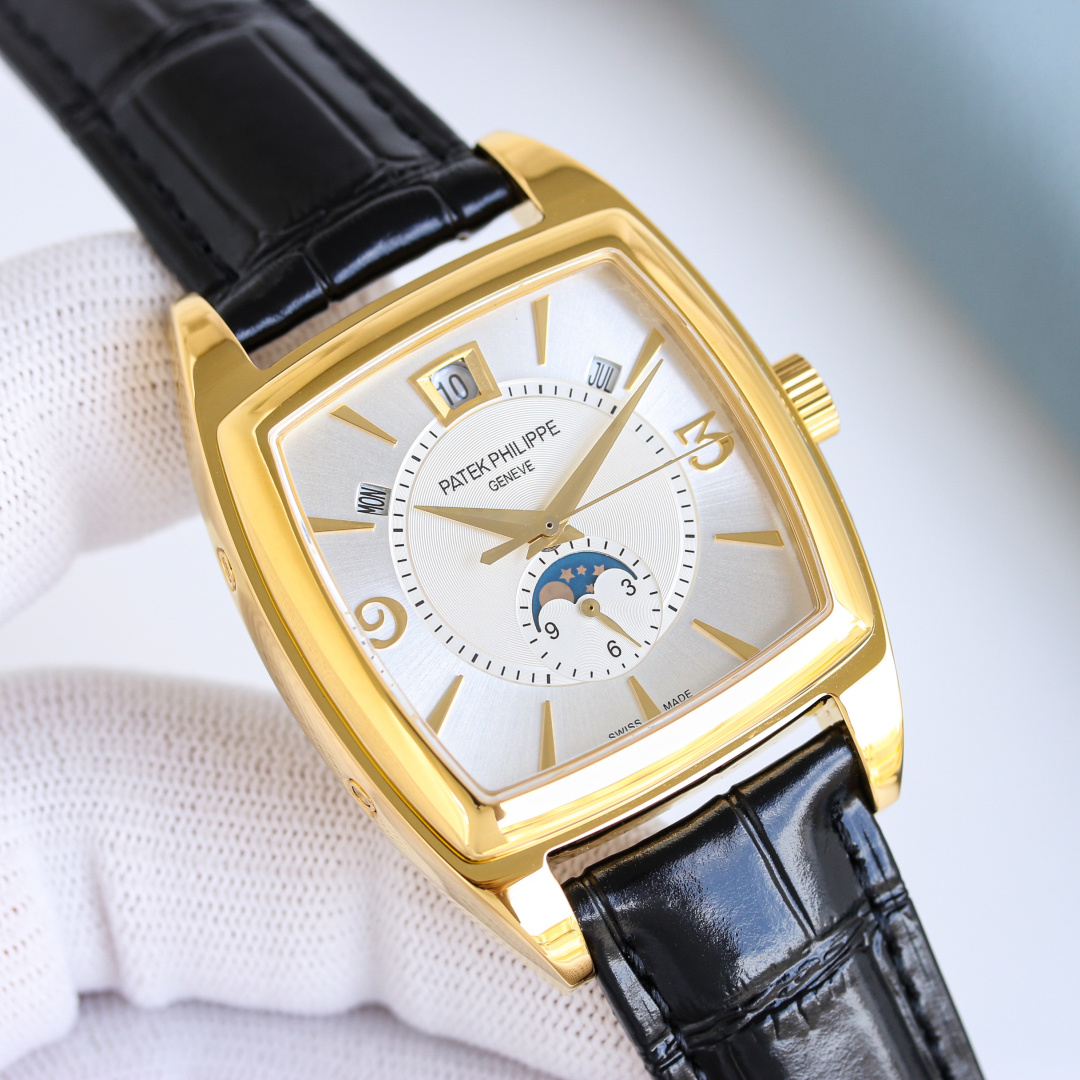 5135J-001 Super Clone | Yellow Gold Annual Calendar & Sunburst Dial