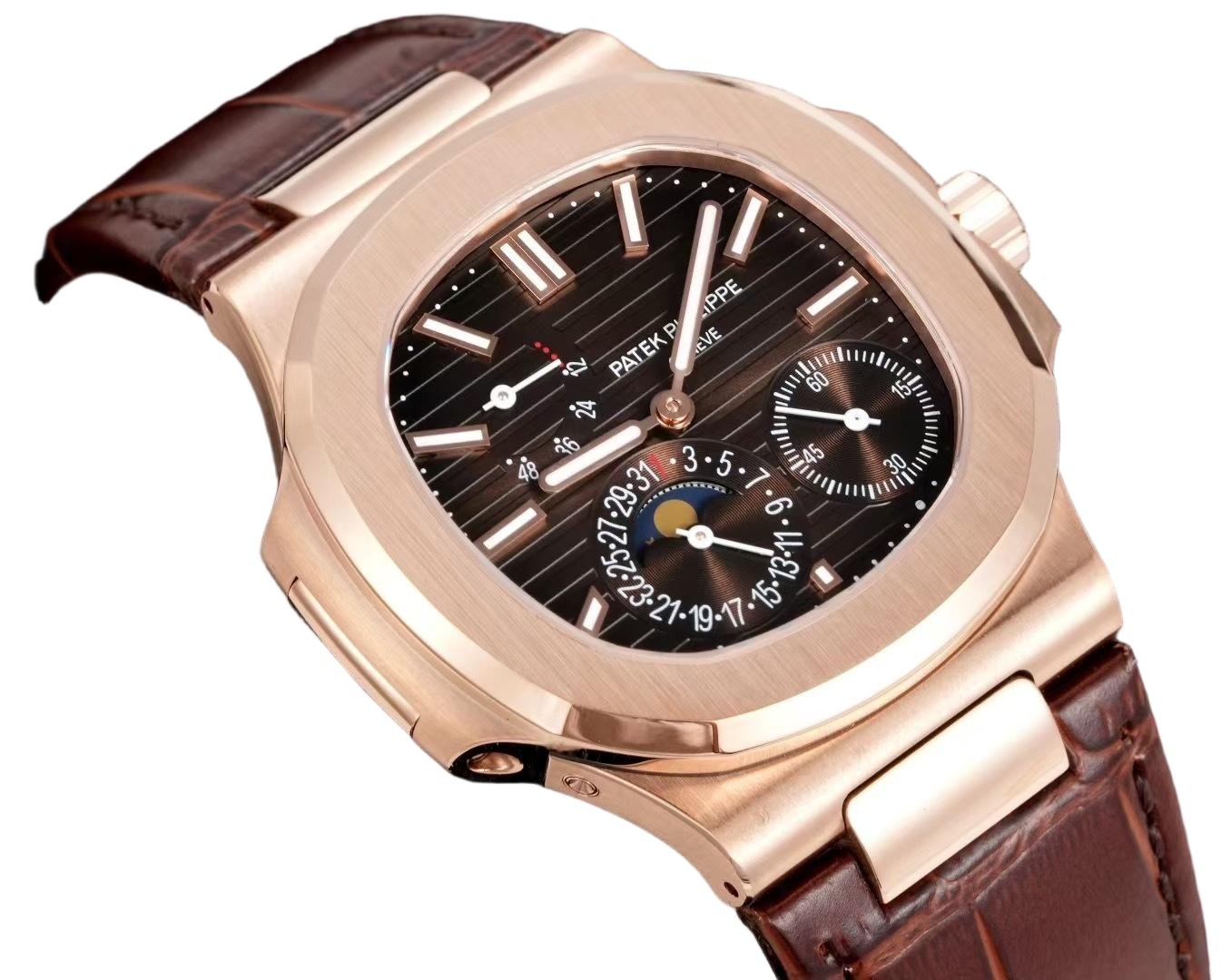 Elegant Nautilus-Inspired 5712GR Super Clone Watch with Moon Phase