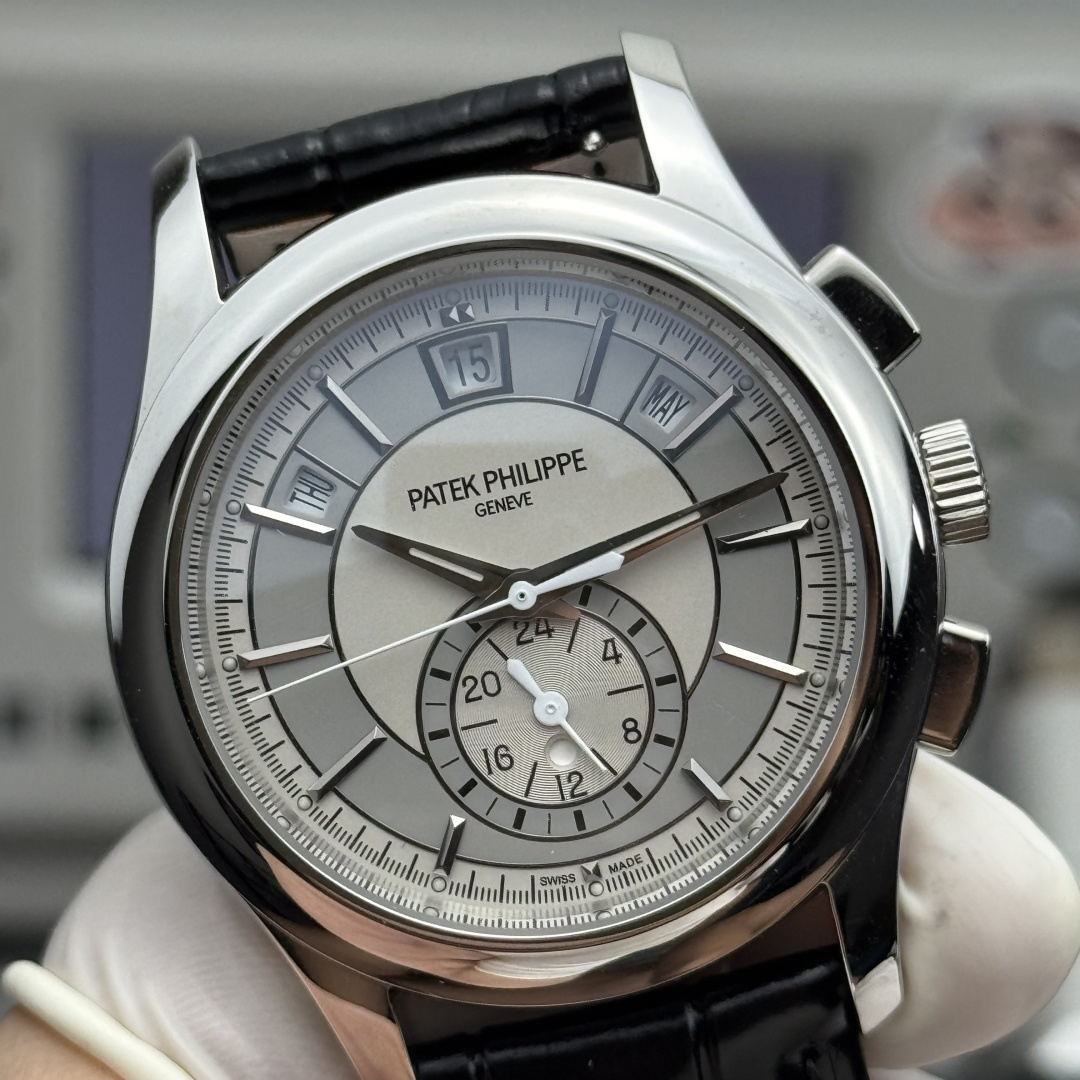5960/01G-001 Super Clone | White Gold Annual Calendar Chronograph
