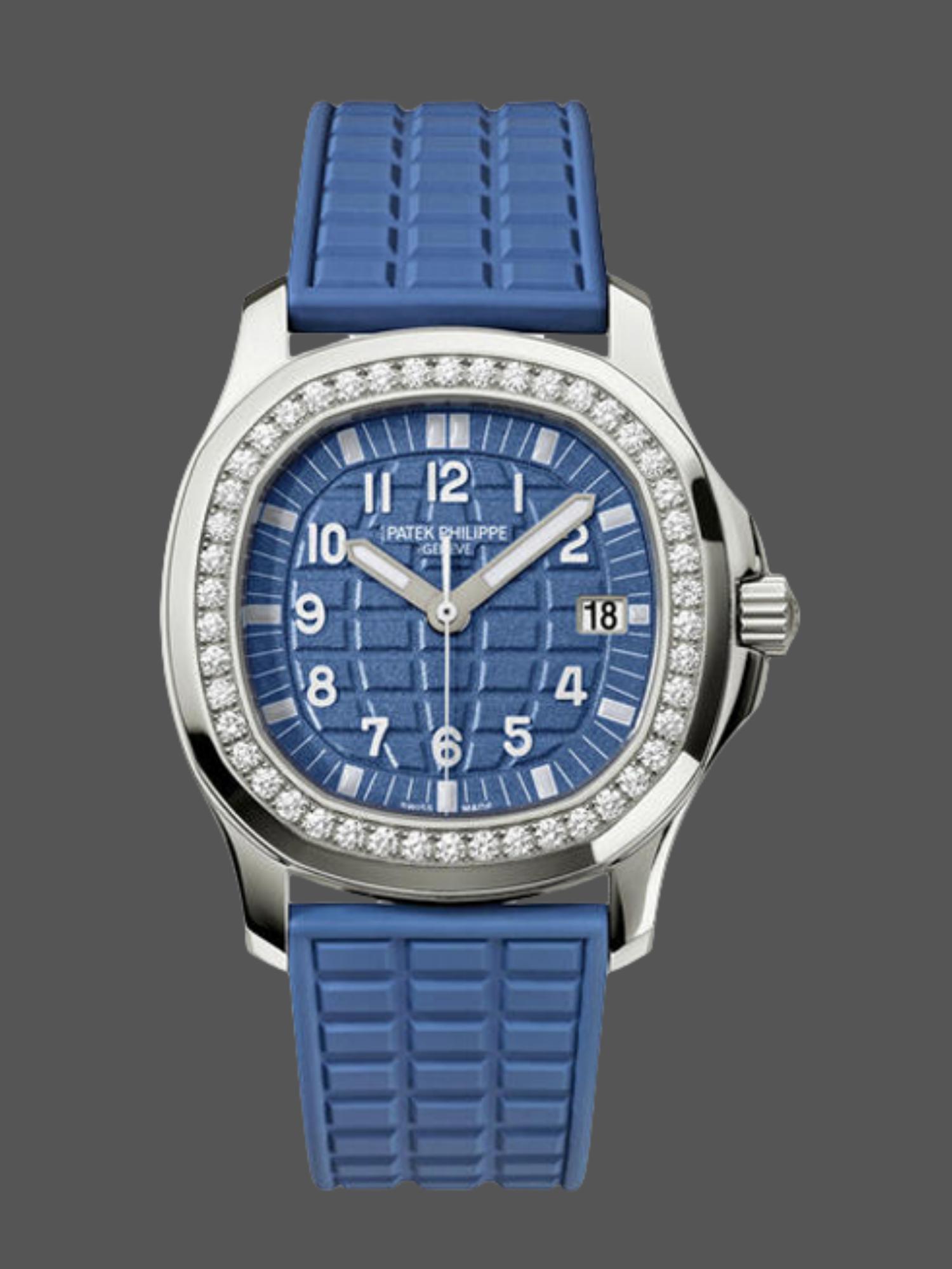 5067A‑022 Super Clone 36MM Blue Dial Diamond Bezel Ladies Watch