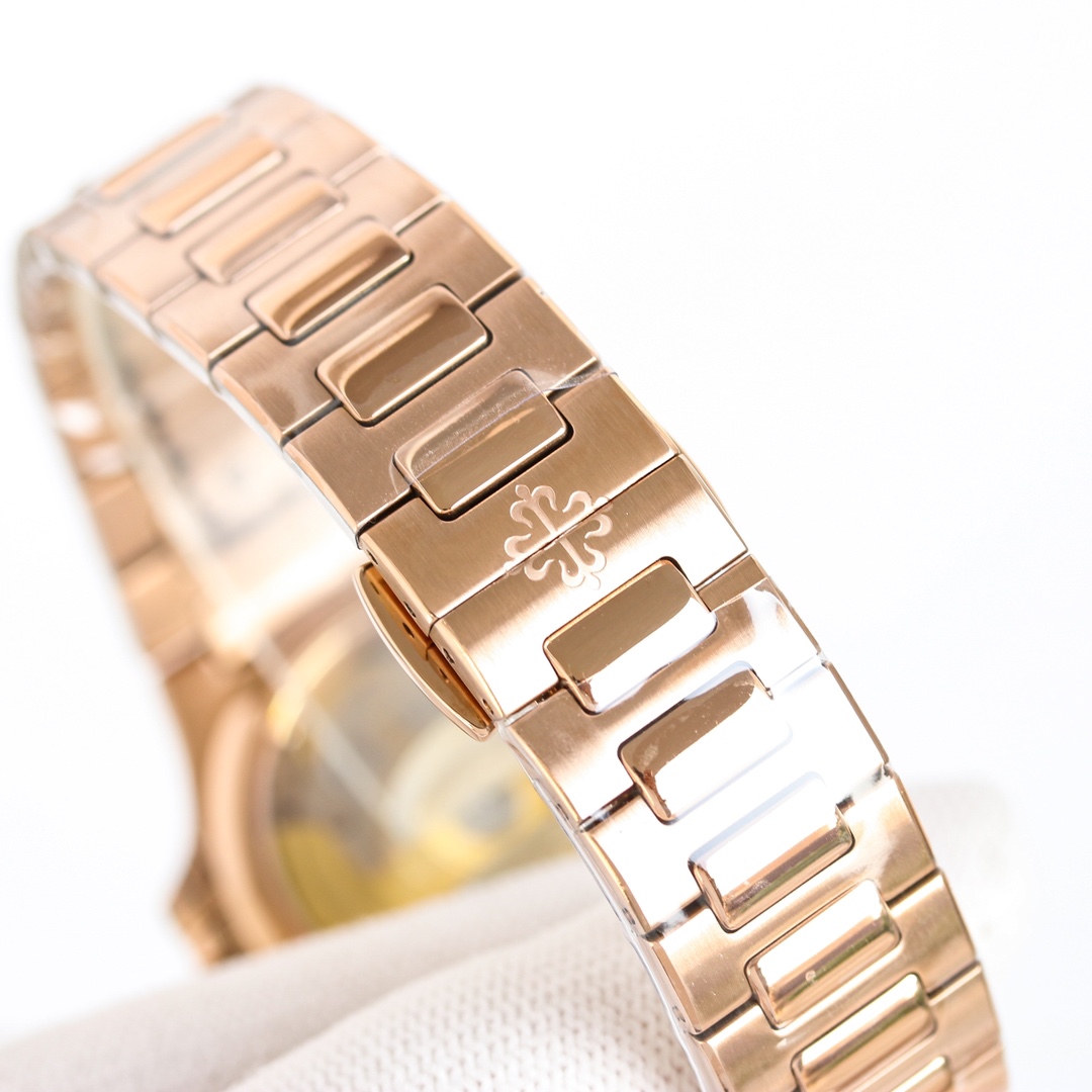 Nautilus 7118 Super Clone Rose Gold Blue Dial Ladies Watch