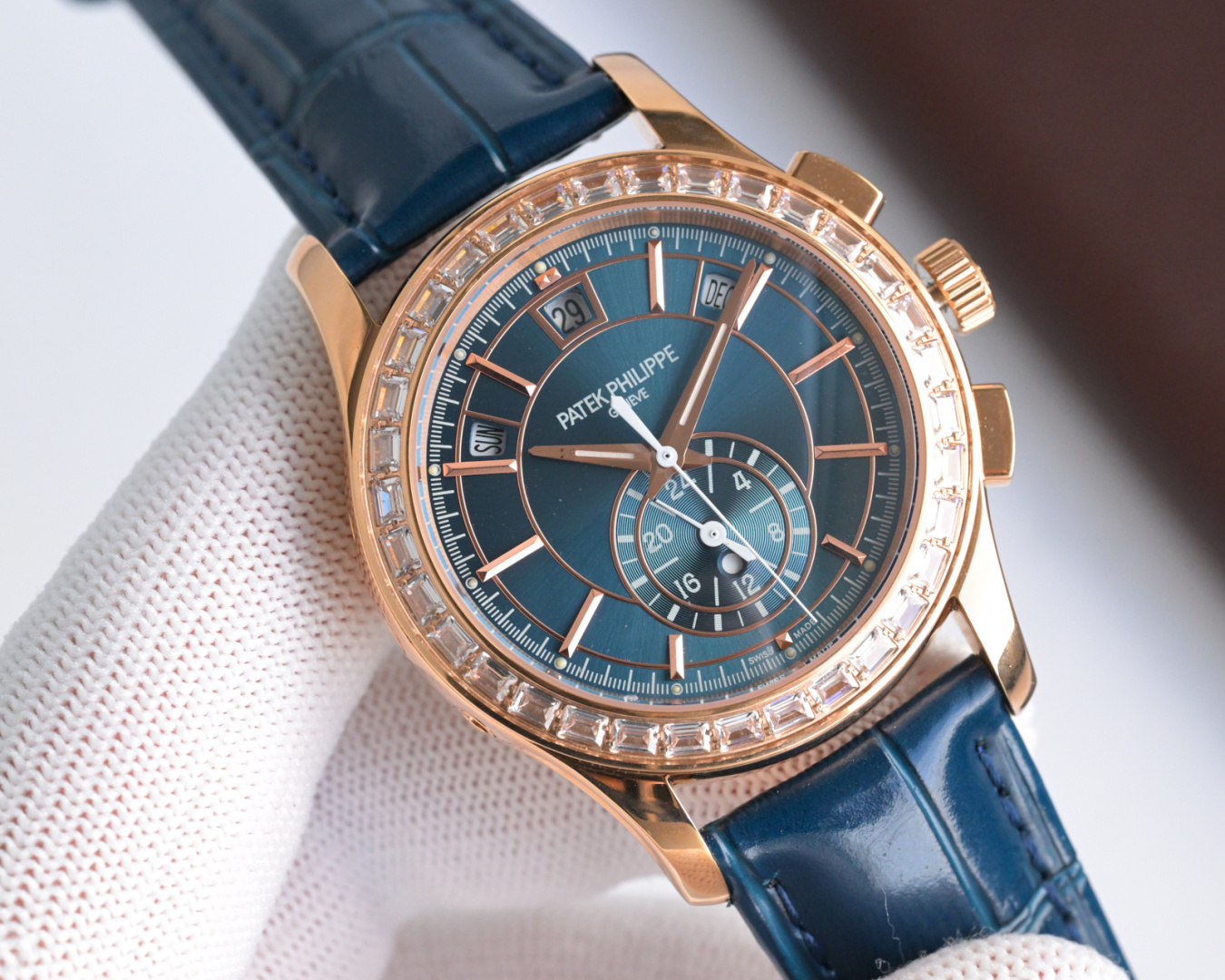 Luxury Super Clone 5905R-010 Rose Gold Blue Dial Watch