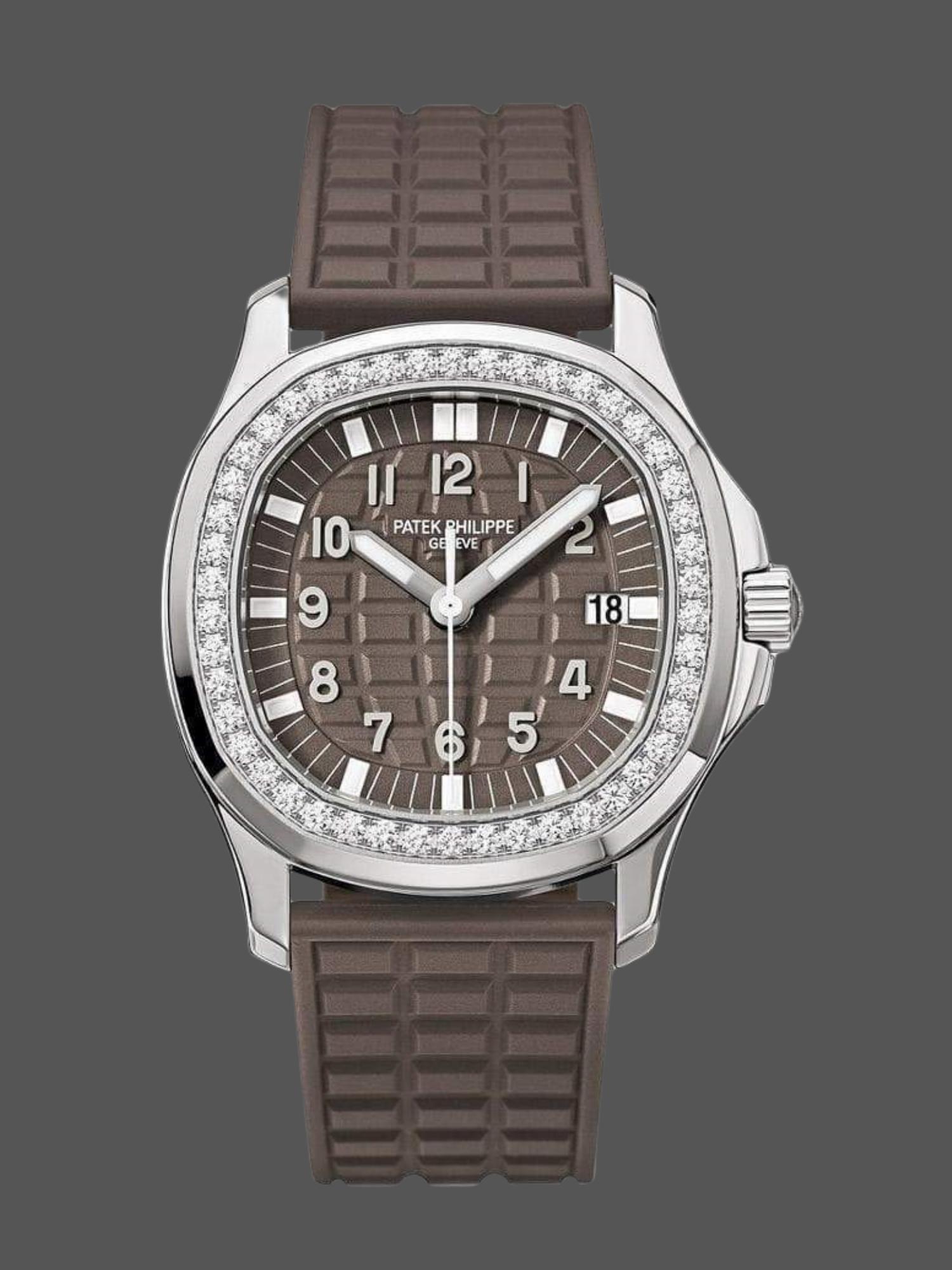 5067A‑023 Super Clone 36MM Brown Dial Diamond Bezel Ladies Watch