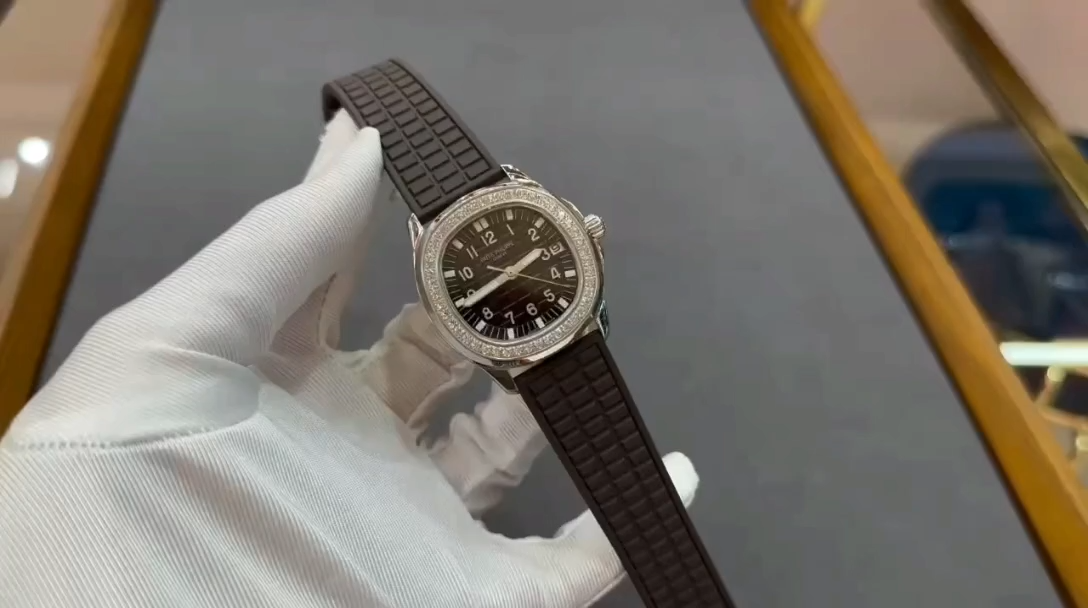 5067A‑023 Super Clone 36MM Brown Dial Diamond Bezel Ladies Watch