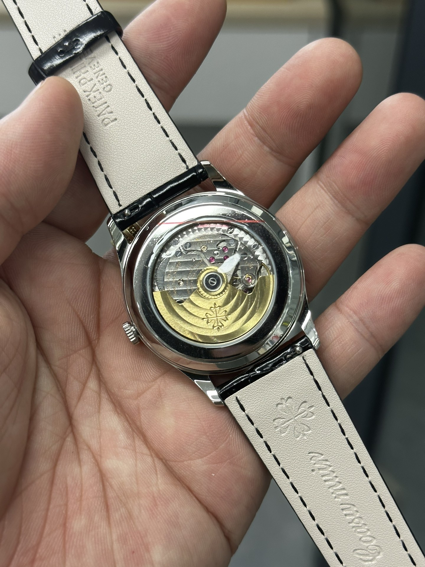 Calatrava 5196G 001 Super Clone White Gold Silver Dial Unisex Watch