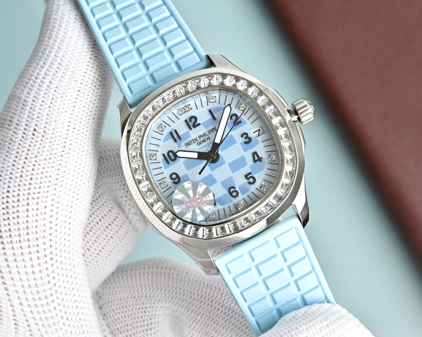 5067A Watch Super Clone 35.6mm Light Blue Textured Dial Sport Watch