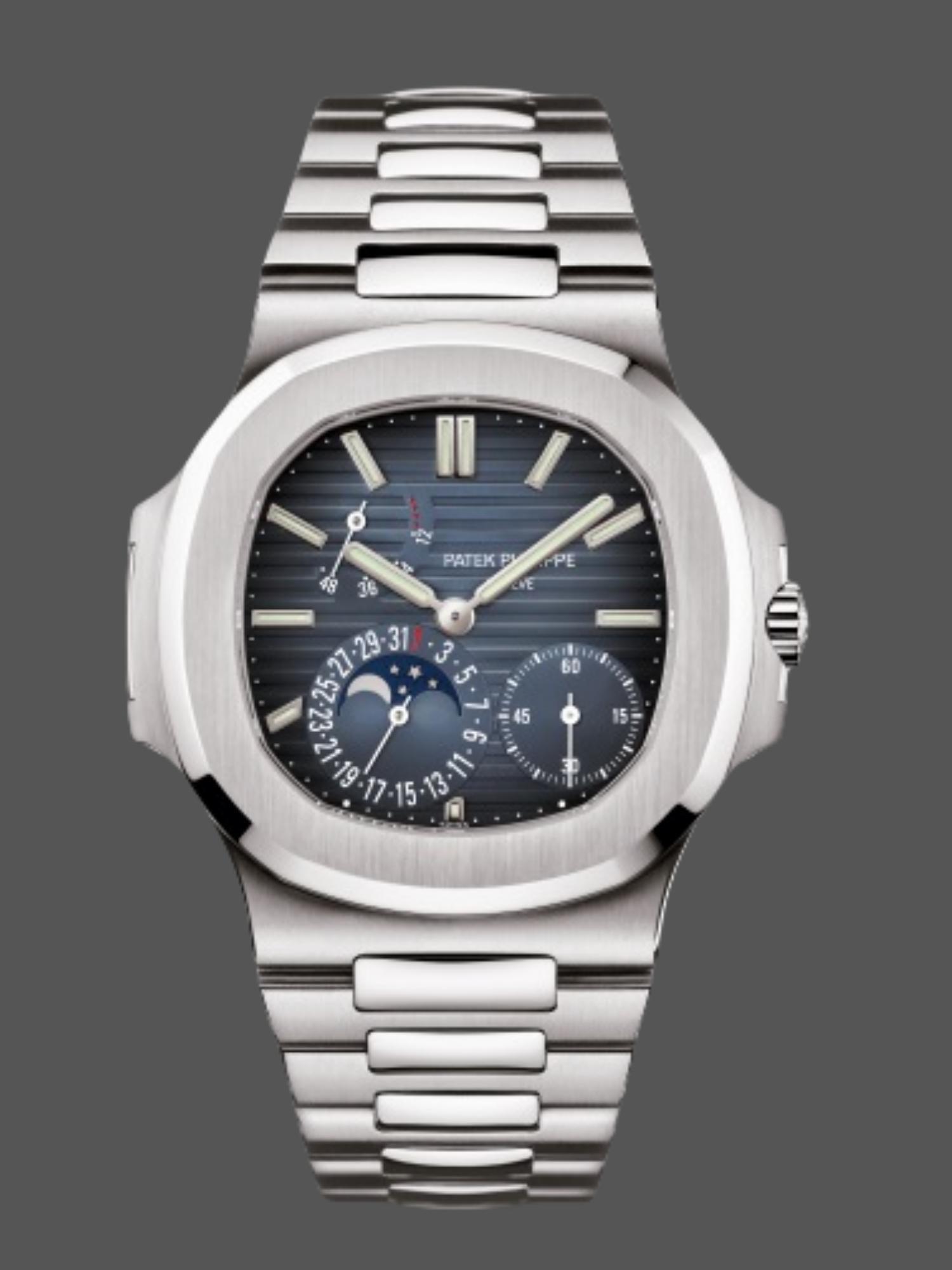 Patek Philippe Super clone – 40mm Blue Dial Titanium Mens Timepiece