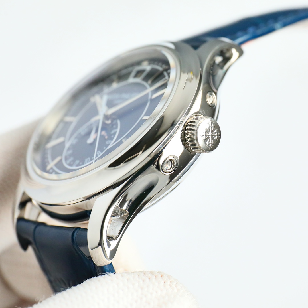 Blue Opaline Dial Annual Calendar Moon Phase | White Gold Luxury Watch