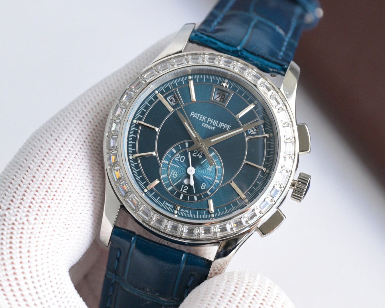 Luxury Super Clone 5905P Platinum Blue Dial Watch