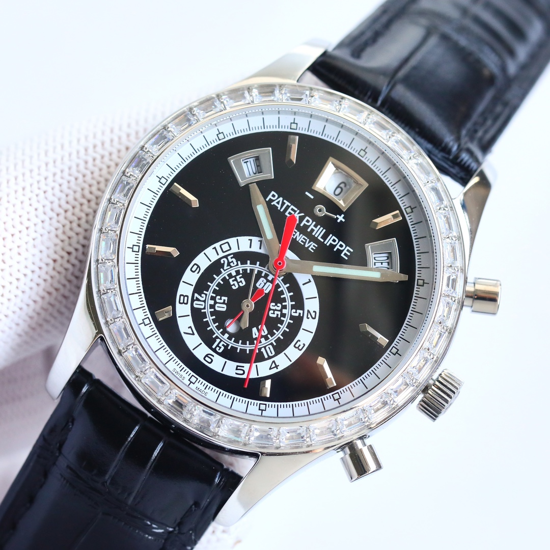 5960 Black Dial Super Clone | White Gold Diamond Bezel