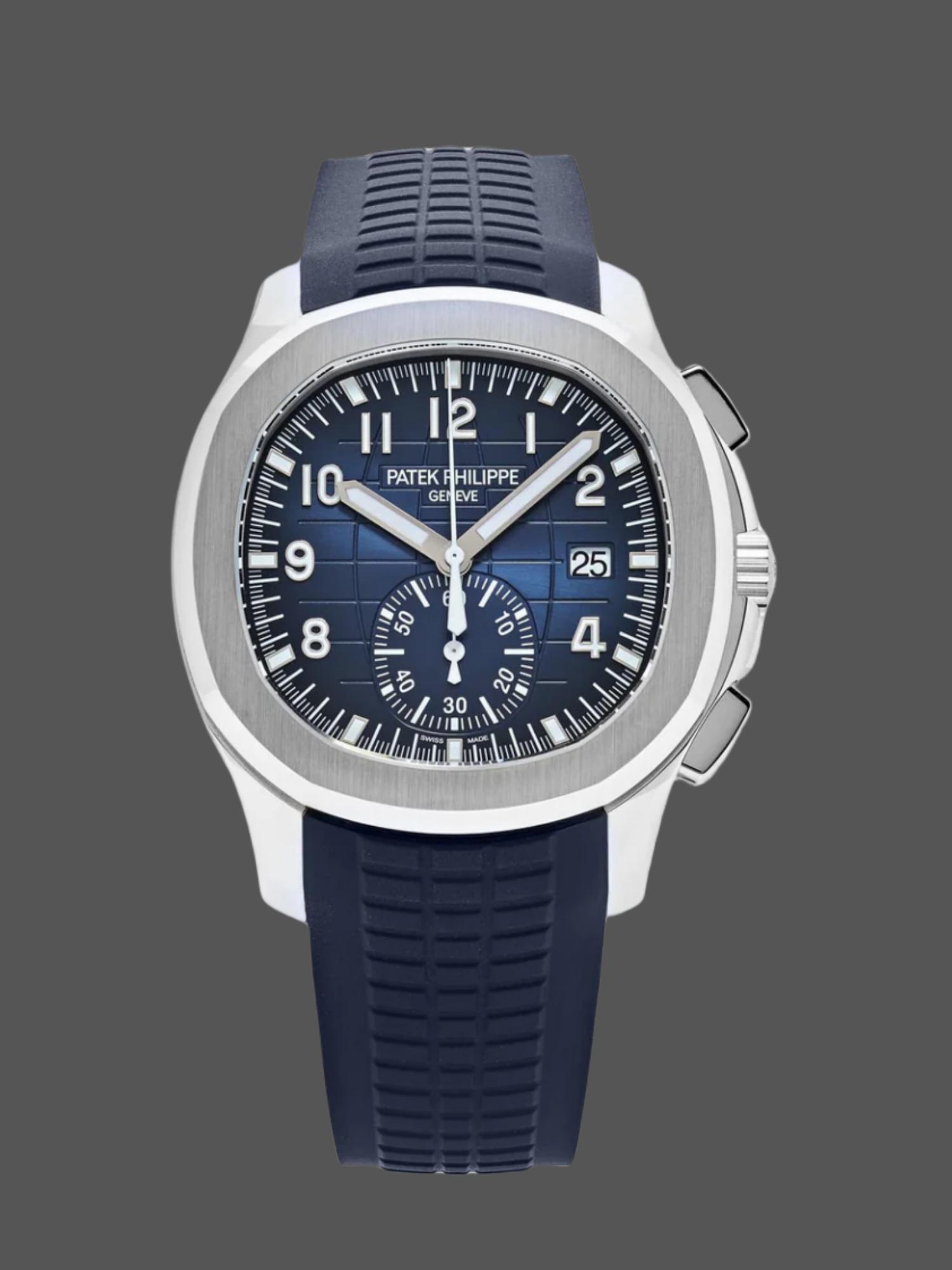 42MM Blue Dial Silver‑Tone Stainless Steel Chronograph Sports‑Luxury Timepiece for Men