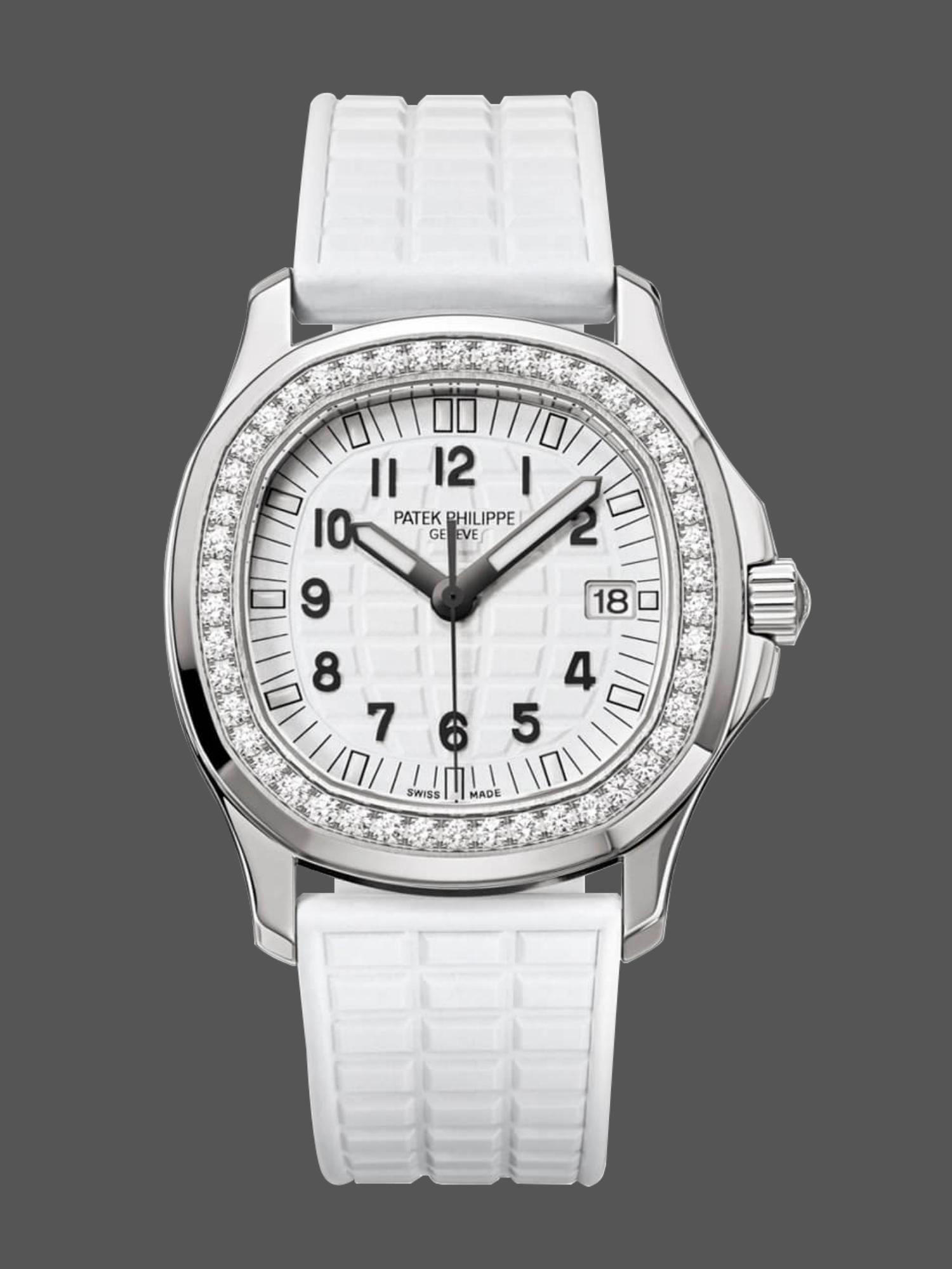 5067A‑024 Super Clone 36MM White Dial White Rubber Strap Ladies Watch